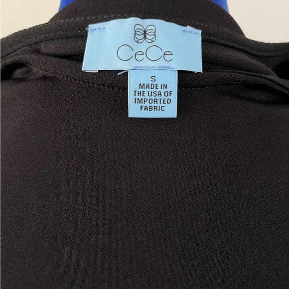 Cece | Faux Pearl Sheer Sleeve Top | Black | Women’s Small - Picture 5 of 6